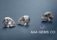 Colorless Pear Shaped Moissanite Gemstone 4 Carat Moissanite Diamonds